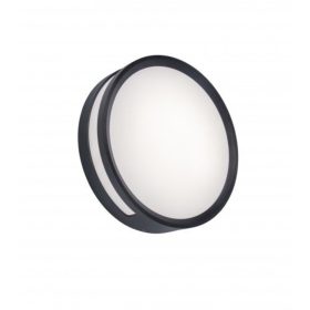   LED lámpatest , mennyezeti/oldalfali , 13W , meleg fehér , sötét szürke , kültéri , IP54 , LUTEC , ROLA