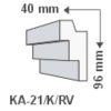 KA-21/K , Rejtett világítás díszléc , oldalfal , 1.25 m/db