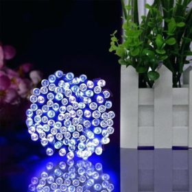   Led fényfüzér , kültéri , napelemes , 300 LED , 30 m , hideg fehér , IP44