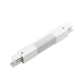   Track light sín adapter , 3 fázisú , 4 pólusú , flexibilis csatlakozó , fehér