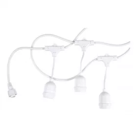   Led fényfüzér , kültéri , 15 db x E27 , 14.4 m , fehér , IP65