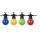 Led fényfüzér , kültéri , E27 , 10 db x 0.5W , 8 m , RGB , fekete , IP65