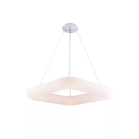   LED függeszték fehér négyzet alakú, 38W, 3000K, meleg fehér, 2660 lm, homokfehér, Optonica, 9038