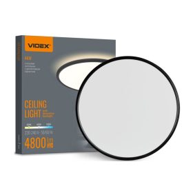   Videx mennyezeti lámpa, állítható színhőmérséklettel 4800Lm 3000K/4000K/5000K fekete színű