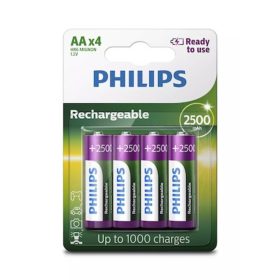   Philips Újratölthető NIMH Ceruza Akku AA 2500 mAh (R6B4RTU25/10) (1,2V) B4