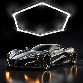   Hexagon set lámpák 1hex 42w kiegészítőkkel, 6000K, hideg fehér, 5040 lm, Optonica, 16801