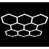 Hexagon set lámpák 8hexs 280w tartozékokkal, 6000K, hideg fehér, 33600 lm, Optonica, 16803