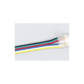   Rögzítő csatlakozó egyvégű vezetékkel 10 mm-es 4965-ös cikkszámú cob RGB LED szalaghoz, 10 mm-es COB RGB-hez SKU: 4965, Optonica, 6598