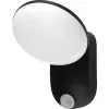 LED fali lámpa alumínium 12w fekete IP54 + pir érzékelő, 2700K, meleg fehér, 1200 lm, Optonica, 7415