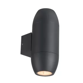 Fali lámpa alumínium IP54 2xGU10 fekete, Optonica, 7562