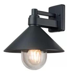   Fali lámpa alumínium ip44 1xе27 fekete, E27, Optonica, 7565