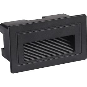   LED lépcsőlámpa négyzet alakú fekete 3w IP65, 3000K, meleg fehér, 180 lm, Optonica, 7547