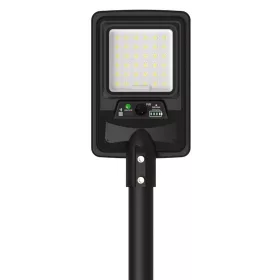   LED napelemes utcai lámpa IP65 + távirányító, 8W, 6000K, hideg fehér, 1500 lm, oszlop nem tartozék, Optonica, 9291