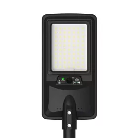   LED napelemes utcai lámpa IP65 + távirányító, 12W, 6000K, hideg fehér, 2250 lm, oszlop nem tartozék, Optonica, 9292