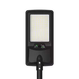   LED napelemes utcai lámpa IP65 + távirányító, 18W, 6000K, hideg fehér, 2800 lm, oszlop nem tartozék, Optonica, 9293