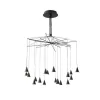 ARTE ILLUMINA CAMPANELLE Függesztett lámpatest beépített LED 90W 9000lm 3000K Φ1000X1200mm Fekete, 220-240V, IP20, meleg fehér, 5400lm, Eurolamp, 997551