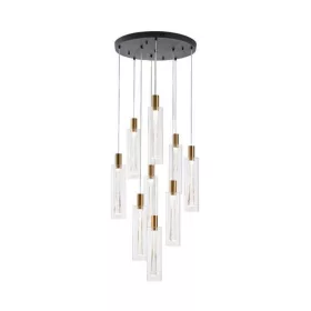   ARTE ILLUMINA VIAL Függesztett lámpatest 9 üvegbürával 60W Φ300mm, 3000K, 220-240V, IP20, meleg fehér, 7200lm, Eurolamp, 997980