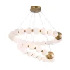 ARTE ILLUMINA TREA Függesztett lámpatest beépített LED 40W Réz tejfehér üveggel 720X1275mm, 3000K, IP20, meleg fehér, 2730lm, Eurolamp, 997947