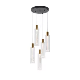   ARTE ILLUMINA VIAL Függesztett lámpatest 5 üvegbürával 37 8W Φ350x1930mm, 3000K, IP20, meleg fehér, 4400lm, Eurolamp, 997979