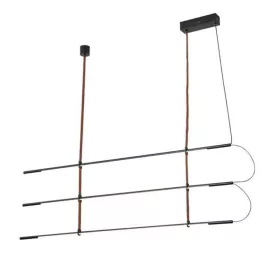   ARTE ILLUMINA LINEA Függesztett lámpatest 3X20W 1400X60X1200mm Fekete, 3000K, 220-240V, IP20, meleg fehér, 5250lm, Eurolamp, 997703