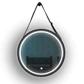   ARTE ILLUMINA MIRO Kör alakú tükör érintő kapcsolóval LED Fekete övvel 20W 3CCT 600mm, Eurolamp, 997738