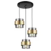 ARTE ILLUMINA RELIAC Függesztett lámpatest 3XE27 430X1215mm MAX 40W Fekete - GOLD, Eurolamp, 997864