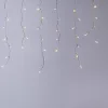 3m-es összekapcsolható LED jégcsap fényfüzér, IP44, Átlátszó kábel, hideg fehér, 2000K, meleg fehér, Eurolamp, 229241