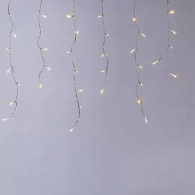   3m-es összekapcsolható LED jégcsap fényfüzér, IP44, Átlátszó kábel, 2000K, meleg fehér, Eurolamp, 996860
