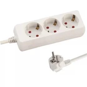 Földelt elosztó 3-as 1,5m-es, fehér, Eurolamp, 338957