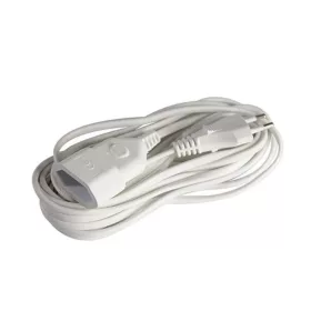   Földeletlen hálózati hosszabbító fehér 2Χ0.75mm 5m 10A 220-240V, Eurolamp, 330923