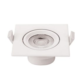   LED cob mélysugárzó, négyzet alakú, forgatható, 7W, 4500K, természetes fehér, 525 lm, fehér, Optonica, 3288