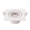 LED cob mélysugárzó, négyzet alakú, forgatható, 7W, 2700K, meleg fehér, 525 lm, fehér, Optonica, 3289