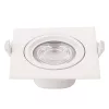 LED cob mélysugárzó, négyzet alakú, forgatható, 10W, 6000K, hideg fehér, 750 lm, fehér, Optonica, 3293