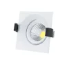 LED cob mennyezeti lámpa, négyzet alakú, beépíthető, 8W, 6000K, hideg fehér, 560 lm, fehér, Optonica, 3207