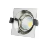 LED cob mélysugárzó, négyzet alakú, rozsdamentes acél, beépíthető, 8W, 4500K, természetes fehér, 560 lm, Optonica, 3224