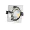 LED cob mélysugárzó, négyzet alakú, rozsdamentes acél, beépíthető, 8W, 2700K, meleg fehér, 560 lm, Optonica, 3225