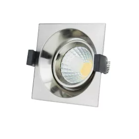   LED cob mélysugárzó, négyzet alakú, rozsdamentes acél, beépíthető, 8W, 2700K, meleg fehér, 560 lm, Optonica, 3225
