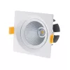 LED cob mélysugárzó, négyzet alakú, forgatható, 20W, 4500K, természetes fehér, 1600 lm, fehér, Optonica, 3234