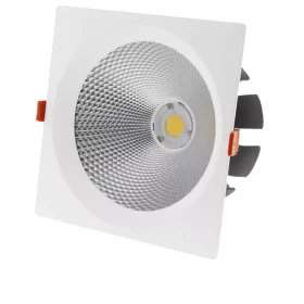   LED cob mélysugárzó, négyzet alakú, forgatható, 30W, 4500K, természetes fehér, 2400 lm, fehér, Optonica, 3235