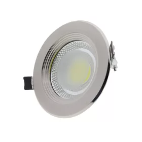   LED cob mélysugárzó, kerek, rozsdamentes acél, 20W, 2700K, meleg fehér, 2000 lm, Optonica, 3192