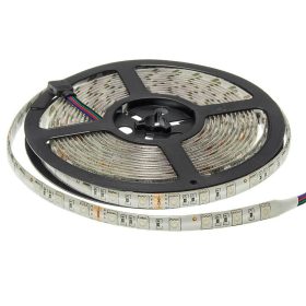   LED szalag 5050 RGB 24v vízálló professzionális kiadás, 14,4W, dimmelhető, 1000 lm, IP54, Optonica, 4862