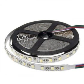   LED szalag , 24 Volt DC , 5050 , 60 led/m , 16 W/m , RGBW , 4in1 chip , 12 mm , W=meleg fehér
