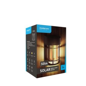   LED szolár napelemes fali lámpa, 2700K, 50lm, ABS-polipropilén, IP44, Modee, ML-WS134