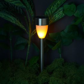  LED szolár napelemes leszúrható flame, 1800K, műanyag, IP44, Modee, ML-GS035
