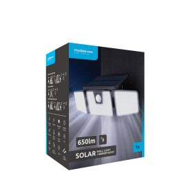   LED szolár napelemes reflektor, 6500K, 650lm, ABS-polipropilén, IP44, mozgásérzékelő szenzor, Modee, ML-WS137