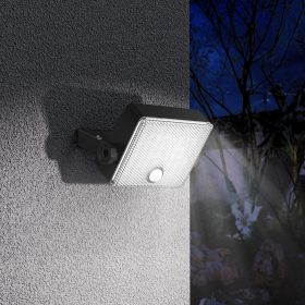   LED szolár napelemes reflektor automata, 6500K, 500lm, ABS-polipropilén, IP44, mozgásérzékelő szenzor, Modee, ML-WS142