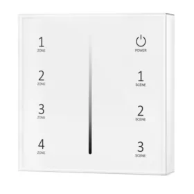   4 zónás, egyszínű távirányító, dimmelhető, fehér, Optonica, 6375