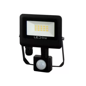   PHOTON reflektor mozgásérzékelővel, 120°, IP65, 10 W, természetes fehér, fekete, 3 év garancia, 10W, 4000K, 1000lm, CRI≥80, LED line, LL-203501
