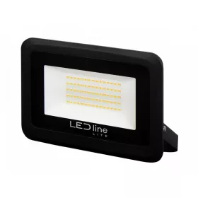   PHOTON LED reflektor, 120°, IP65, 50 W, természetes fehér, fekete, 3 év garancia, 50W, 4000K, 5000lm, CRI≥80, LED line, LL-203549