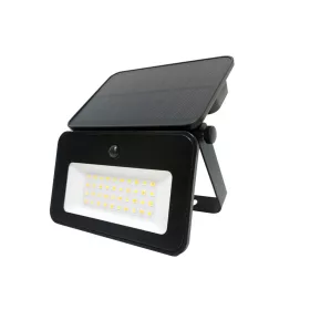   FLOWLITE napelemes reflektor, 120°, IP65, 3,7 V DC, 20 W, fekete, 3 év garancia, CCT, 1000lm, szabályozható, LED line, LL-211346